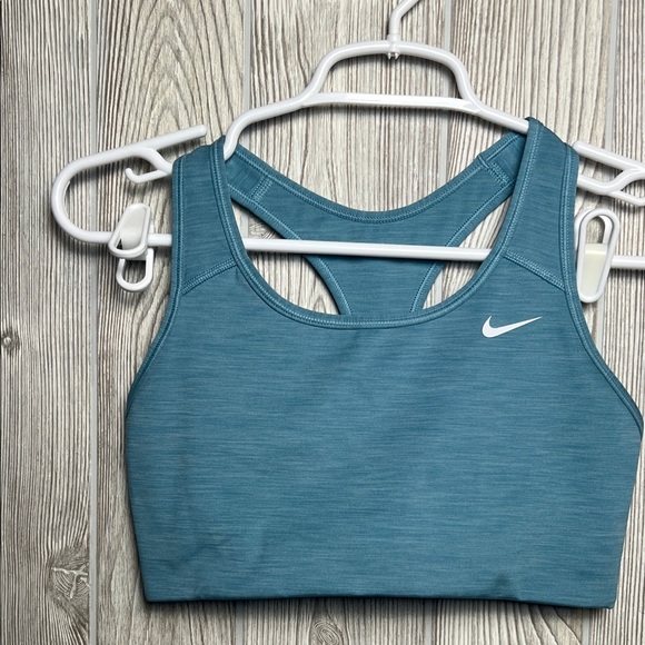 Nike Womens Sports Bra Training Size Medium Blue Dri Fit - Picture 1 of 5